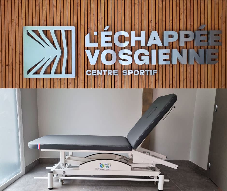 Gollé Médical Nancy - Table de massage Franco & Fils Pro/Déclive installée dans l'hôtel sportif L’Échappée Vosgienne.