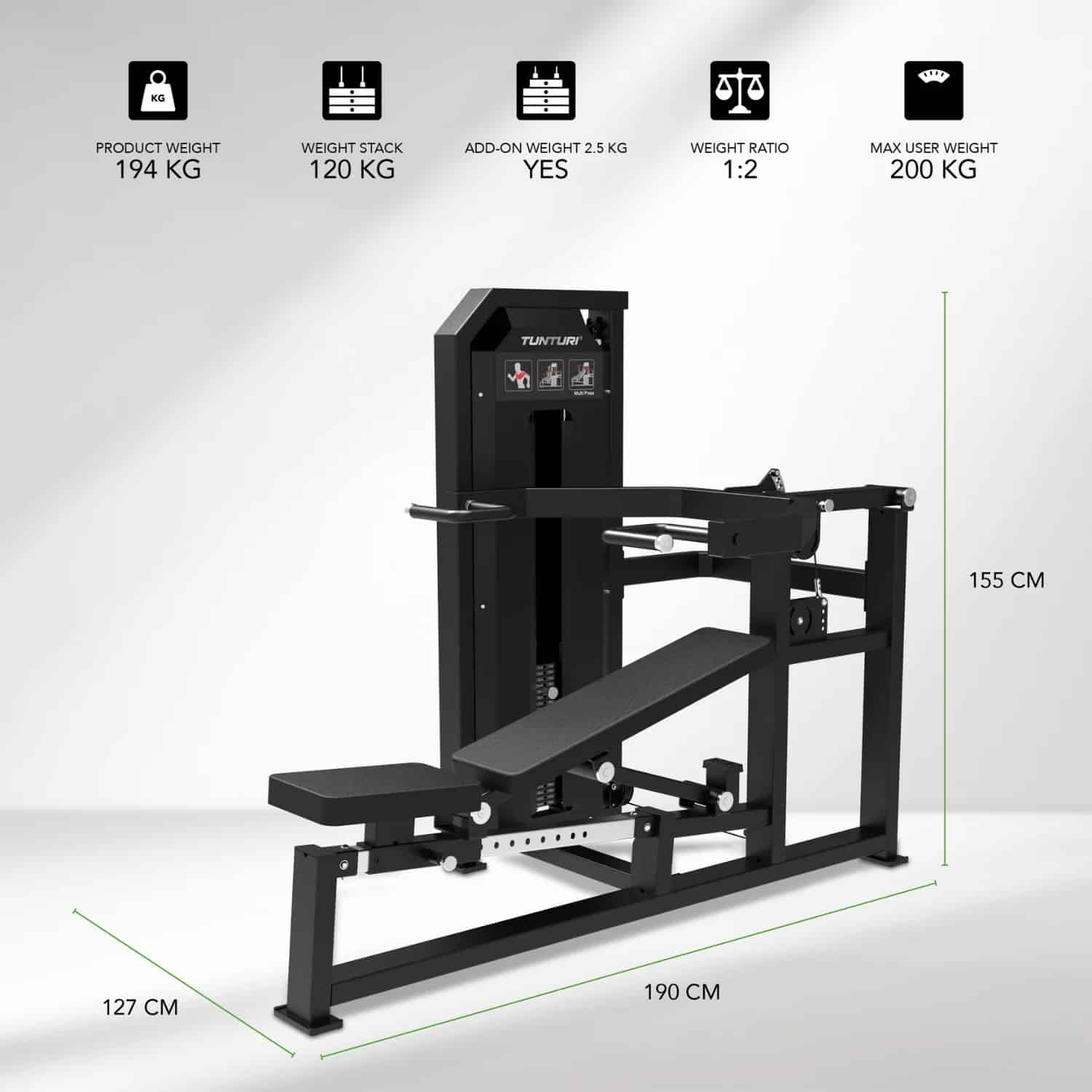 Gollé Médical - V-Series Multi Press Tunturi Platinum