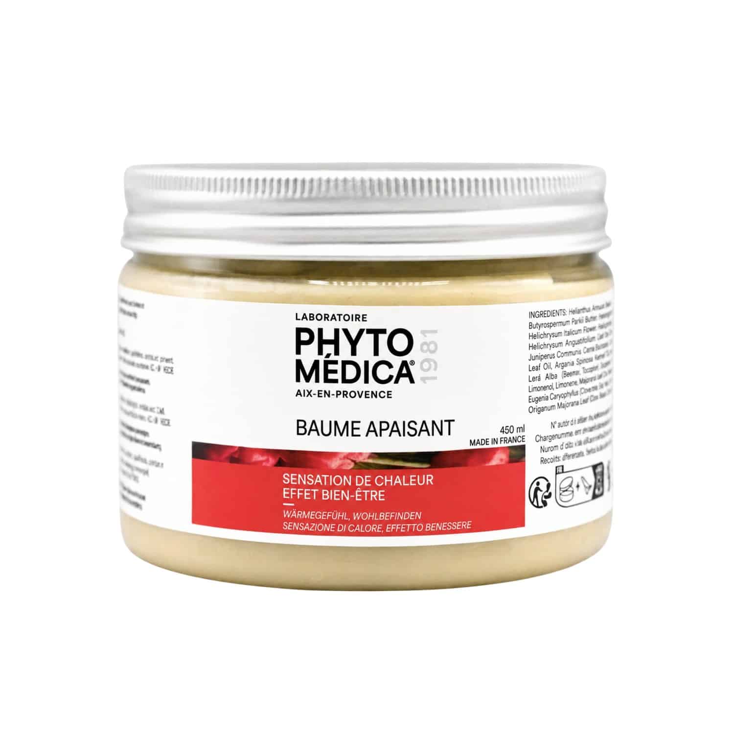 Baume apaisant chauffant Phytomédica – 450 ml