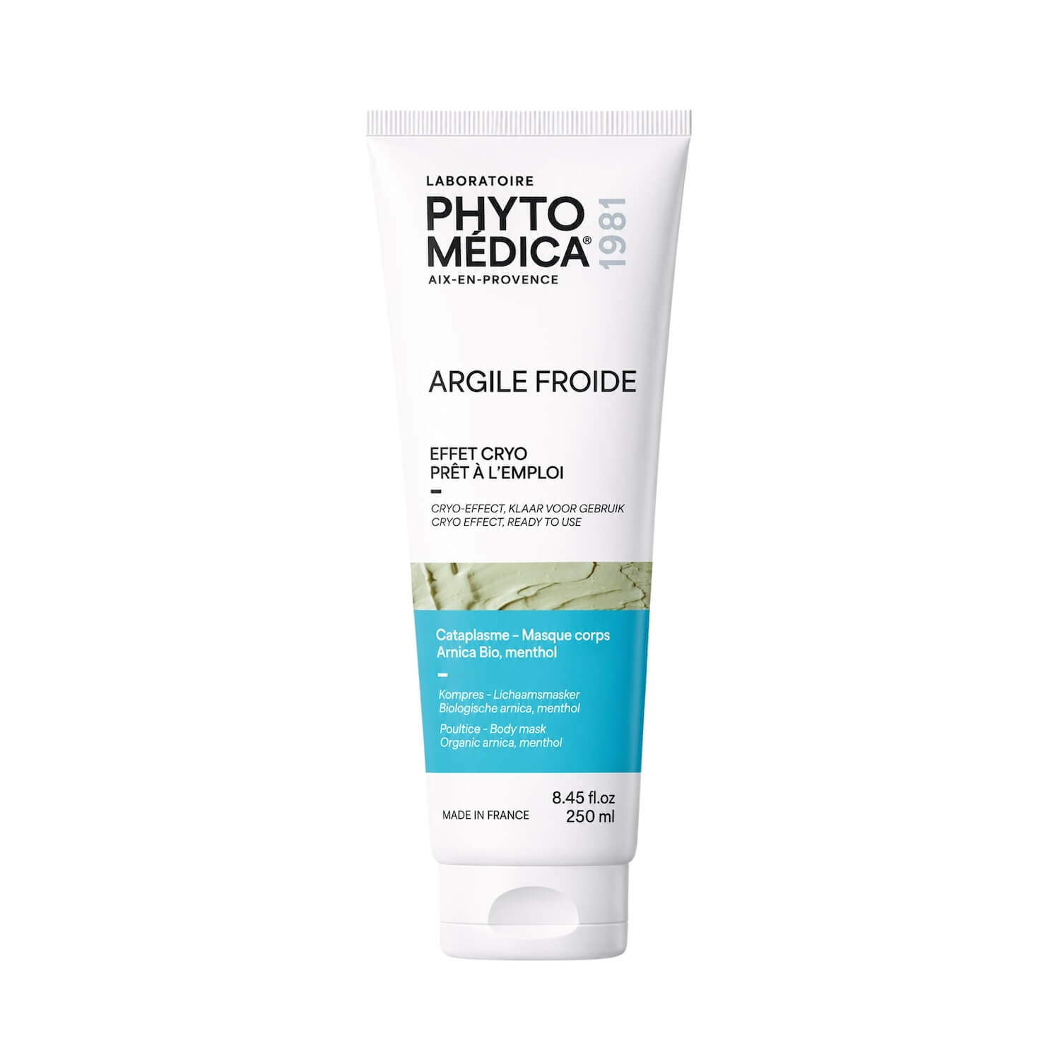 Tube de masque-corps réfrigérant Argile froide Phytomédica 250 ml